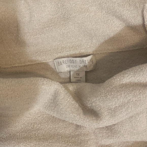 Barefoot Dreams Cozy Chic Coastal Cowl Neck Tunic Sweater - Sand Dune - Picture 5 of 11